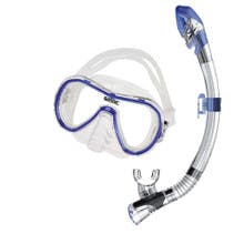 SEAC Bis Giglio Dry Snorkel Set S/KL, Mask & Snorkel - Blue