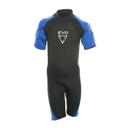 EVO Kid's Shorty Wetsuit Front - Blue Thumbnail}