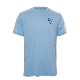 EVO Hybrid Pro Short Sleeve Rashguard - Heather Blue Thumbnail}