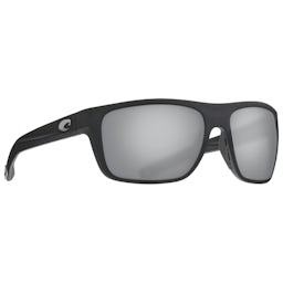 Costa Broadbill 580G Polarized Sunglasses - Matte Black Frame/Grey Silver Mirror Lenses Thumbnail}