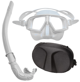 Hammerhead Pure Freediver Mask & Snorkel Combo with Case - White Thumbnail}