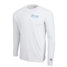 Pelagic Aquatek Twin Beeks Long Sleeve Performance Shirt -White - Front Thumbnail}