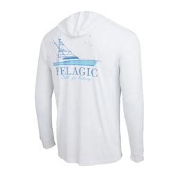 Pelagic Aquatek Good Livin Hooded Long Sleeve Performance Shirt (Men’s) -Back Thumbnail}