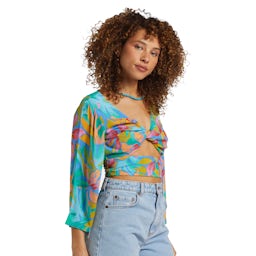 Billabong Summer Heat Bell Sleeve Crop Top (Women’s) Thumbnail}