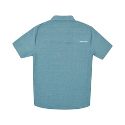 Psycho Tuna Lake Erie Technical Woven Short Sleeve Button Up Shirt - Back - Deep Teal Thumbnail}