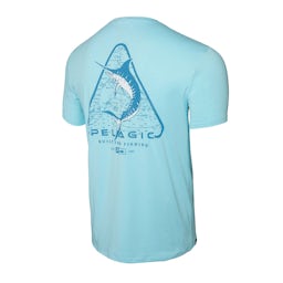 Pelagic Stratos Marlin X-ing Short Sleeve Performance Shirt (Men's) - Back Thumbnail}
