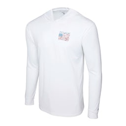 Pelagic Aquatek Reel Flag Hooded Performance Shirt (Men's) - Front Thumbnail}