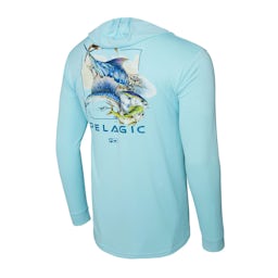 Pelagic Aquatek Goione Slam Hooded Performance Shirt (Men's) - Back Thumbnail}