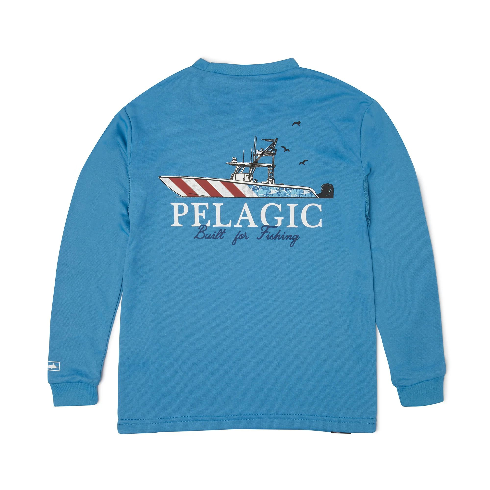 Pelagic Aquatek Fish N Stripes Long Sleeve Performance Shirt (Toddler’s)