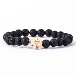 Fahlo The Expedition Bracelet - Elephant - Lava Stone Thumbnail}