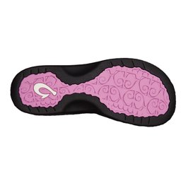 OluKai 'Ohana Sandals - Dragon Fruit/ Black - Bottom View Thumbnail}