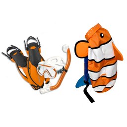 HEAD Sea Pals Jr Dry Snorkel Set - Clownfish Thumbnail}