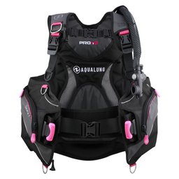 Aqualung Pro HD BCD (Women's) Front - Black/Pink Thumbnail}