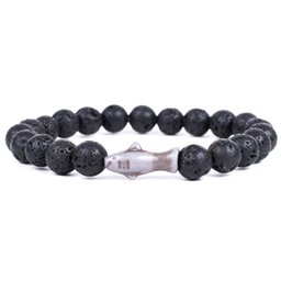 Fahlo The Voyage Bracelet - Shark - Lava Stone Thumbnail}