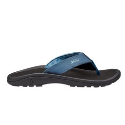 OluKai 'Ohana Sandals (Men's) -  Vintage Blue/Black - Side View Thumbnail}