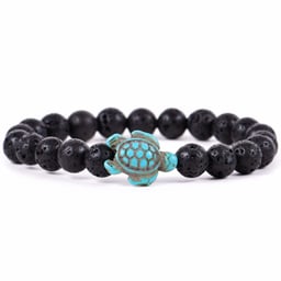 Fahlo The Journey Bracelet - Sea Turtle - Lava Stone Thumbnail}