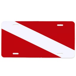 Dive Flag Car Plate Thumbnail}