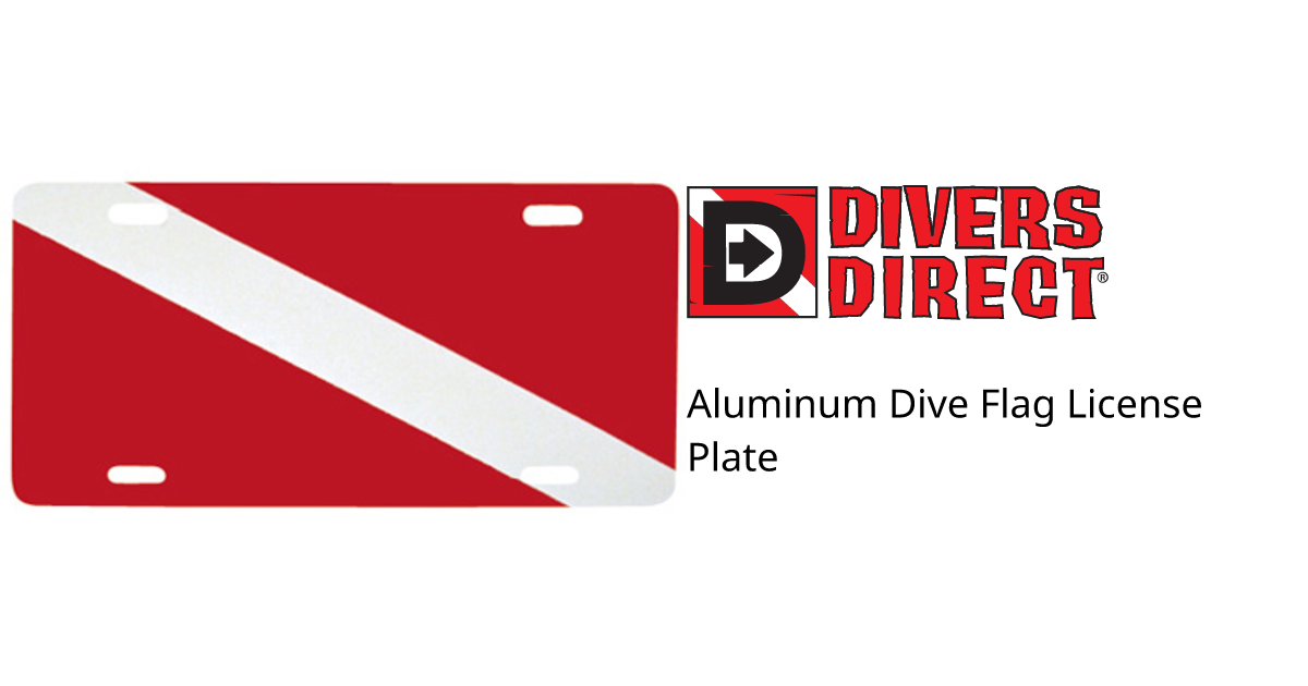 Aluminum Dive Flag License Plate