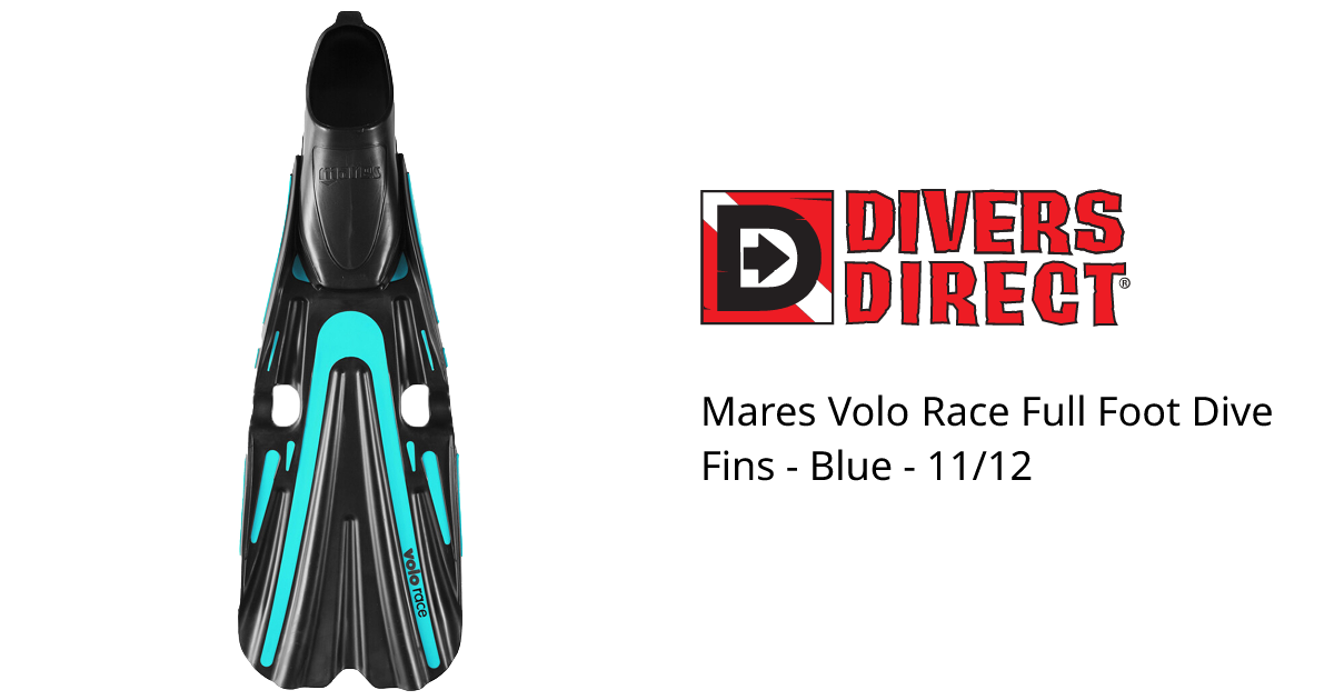 Mares Volo Race Full Foot Dive Fins - Blue - 11/12